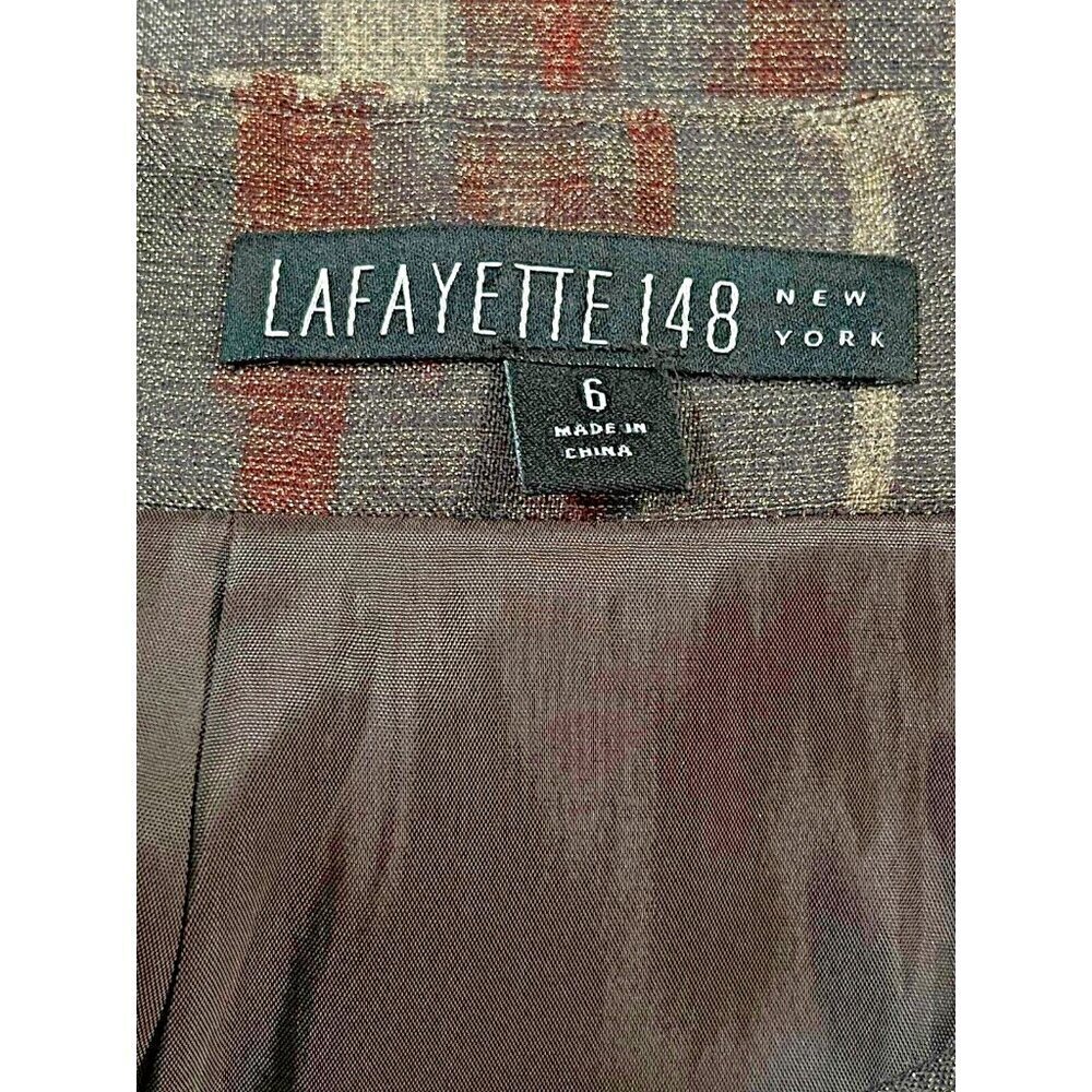 Lafayette 148 Wool Jacquard Ikat Pencil Skirt Size 6 - Picture 3 of 6